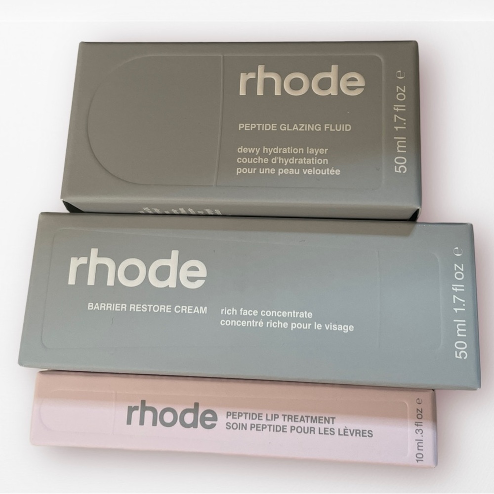 NWT - Rhode Peptide Glaze Fluid, Barrier Restore Cream, Lip Treatment Watermelon